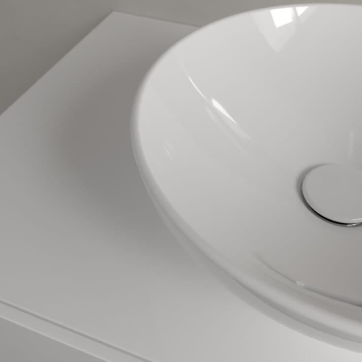 Villeroy & Boch Loop & Friends toppmontert servant, overløp, Ø38 cm, hvit