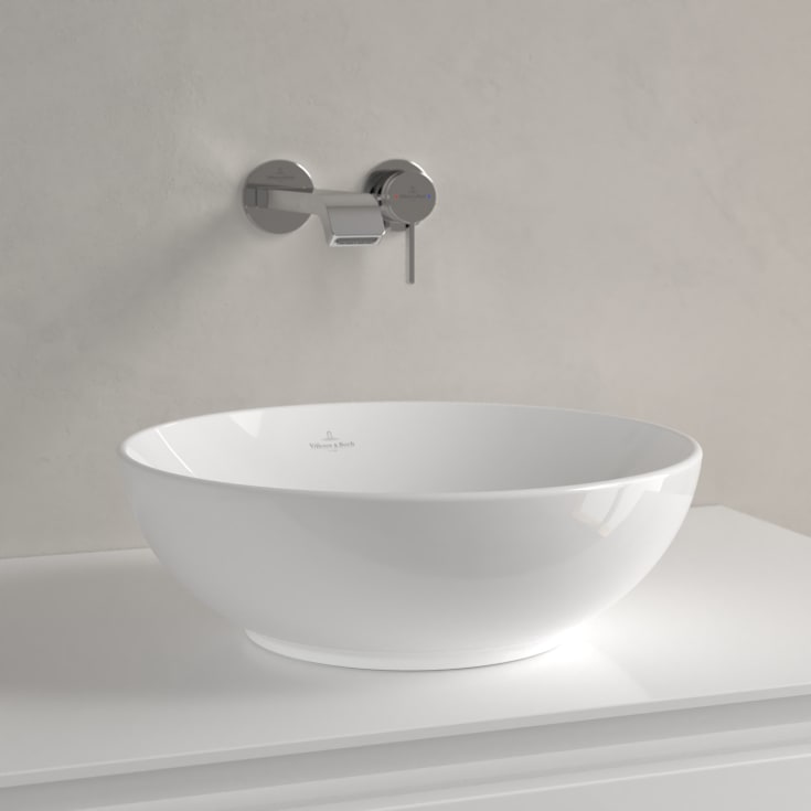 Villeroy & Boch Loop & Friends toppmontert servant, overløp, Ø38 cm, hvit