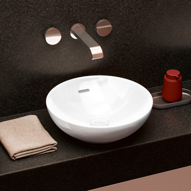 Villeroy & Boch Loop & Friends toppmontert servant, overløp, Ø38 cm, hvit