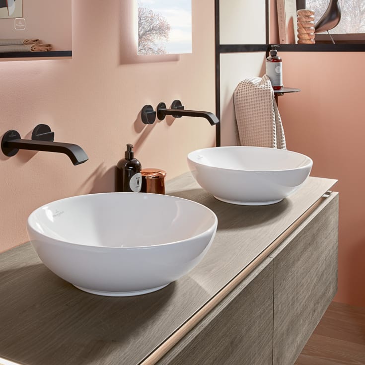Villeroy & Boch Loop & Friends toppmontert servant, overløp, Ø38 cm, hvit