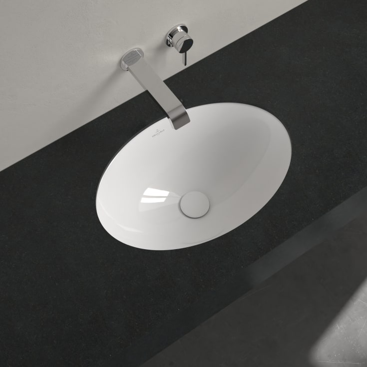 Villeroy & Boch Loop & Friends underlimt servant, med bunnventil, 48,5x32,5 cm, hvit