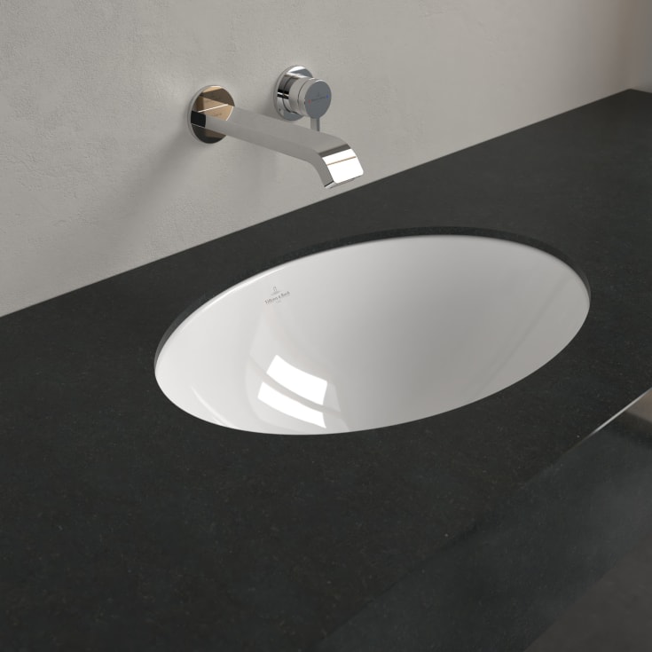 Villeroy & Boch Loop & Friends underlimt servant, med bunnventil, 48,5x32,5 cm, hvit
