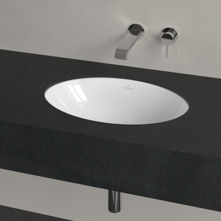 Villeroy & Boch Loop & Friends underlimt servant, med bunnventil, 48,5x32,5 cm, hvit