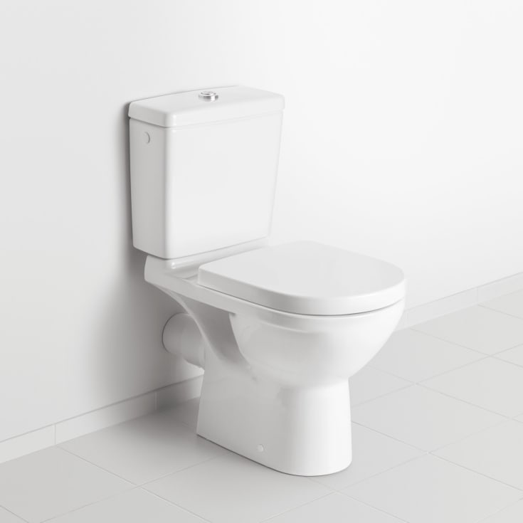 Villeroy & Boch O.Novo sisterne, vanninntak fra sidene eller bak, hvit