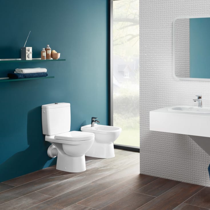 Villeroy & Boch O.Novo sisterne, vanninntak fra sidene eller bak, hvit