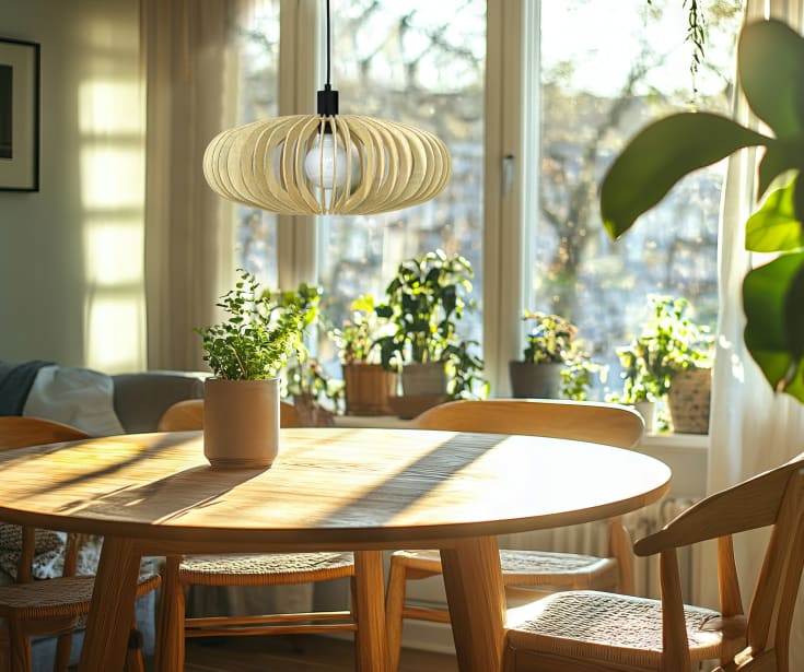 Aneta Lighting Arcos pendel, lyst træ
