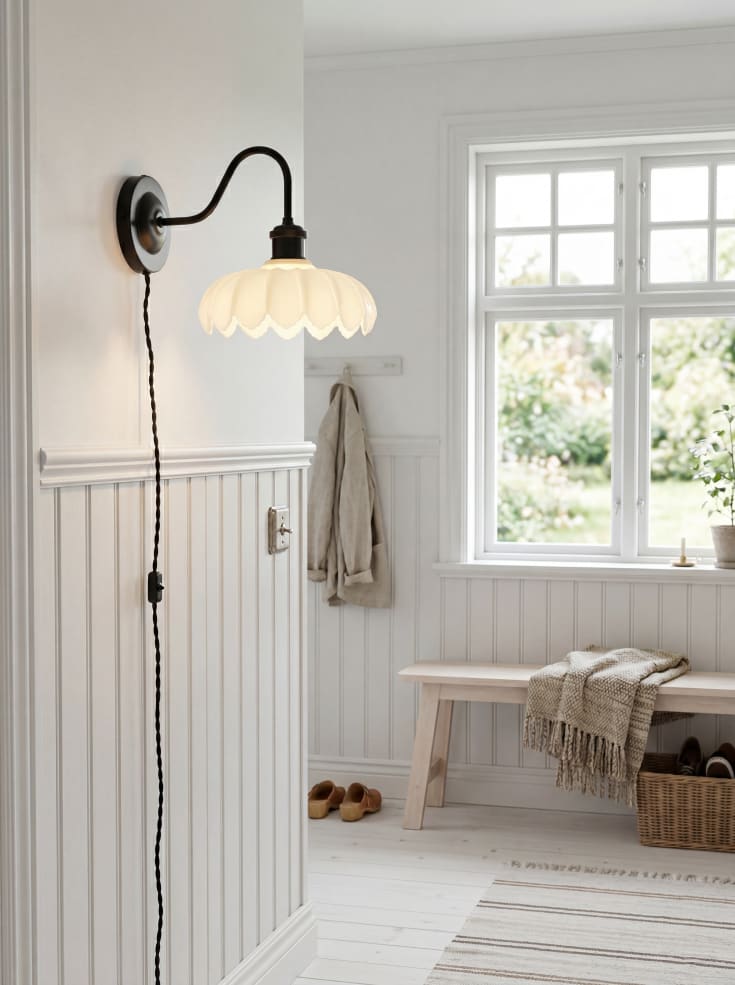 Aneta Lighting Sofia væglampe, sort