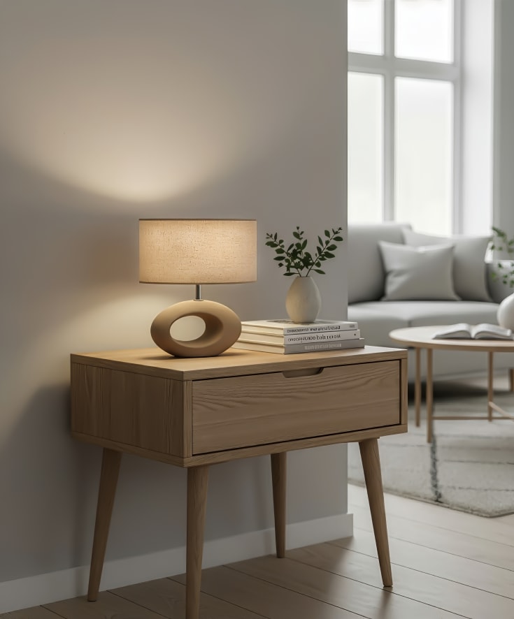 Aneta Lighting Olina bordslampa, brun