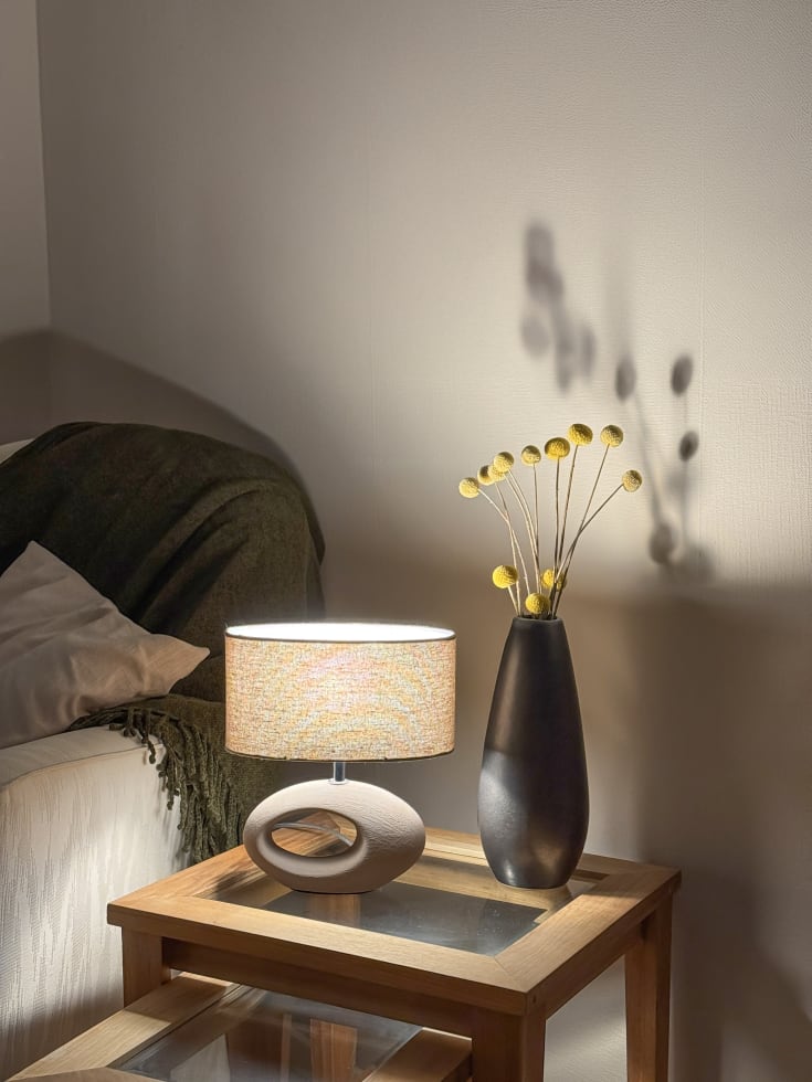 Aneta Lighting Olina bordslampa, brun