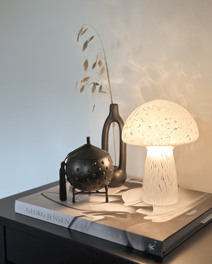 Aneta Lighting Mushi bordslampa, vit, H21 cm