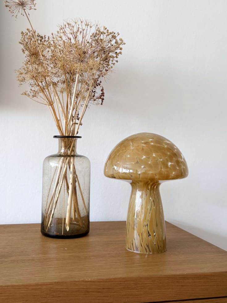 Aneta Lighting Mushi bordlampe, beige, H29 cm