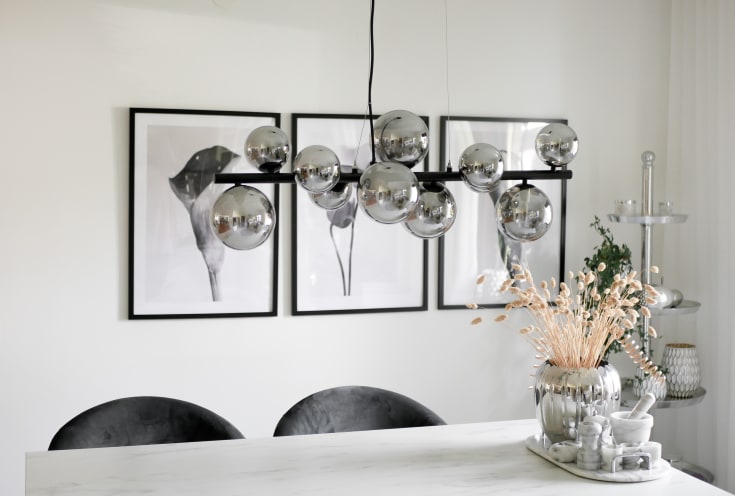 Aneta Lighting Molekyl pendellampa, svart/rökfärgad