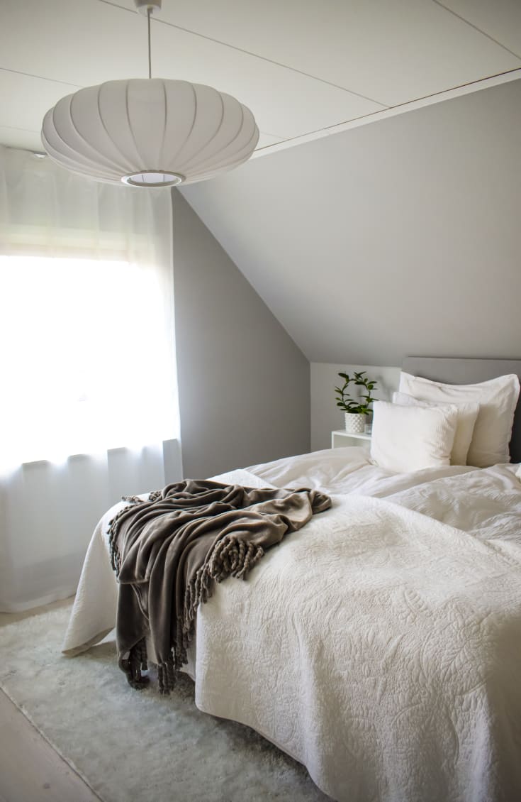 Aneta Lighting Mamsell pendel, hvid, Ø55 cm