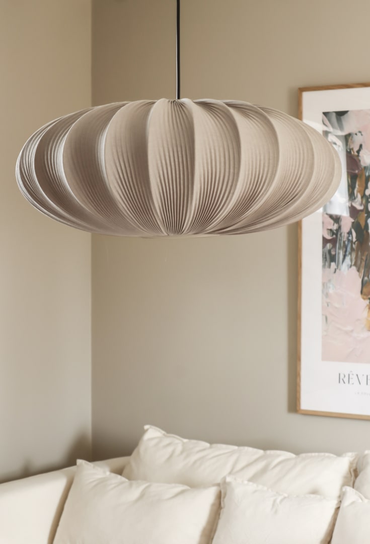 Aneta Lighting Mamsell pendel, grå, Ø55 cm