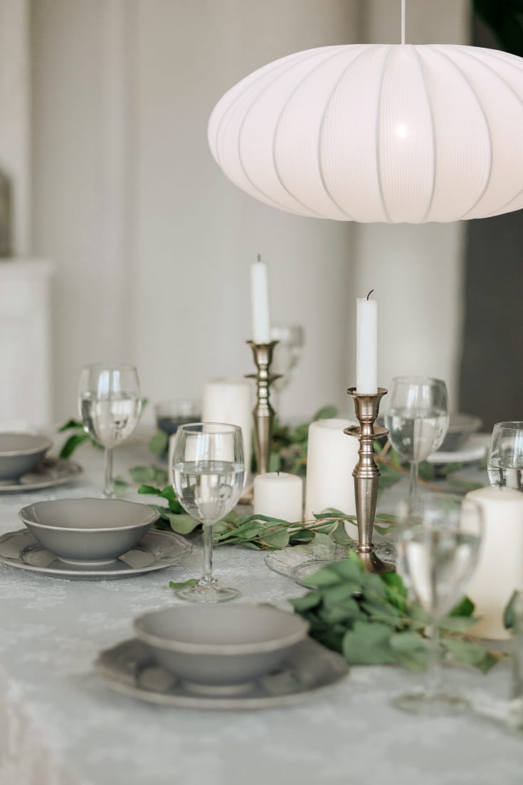 Aneta Lighting Mamsell pendel, hvid, Ø55 cm
