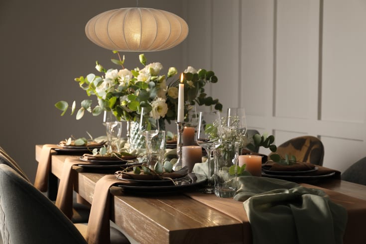 Aneta Lighting Mamsell pendel, grå, Ø45 cm