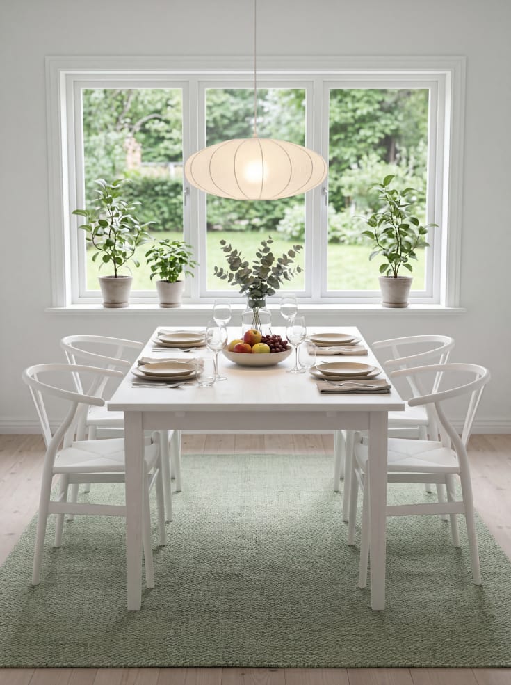Aneta Lighting Mamsell pendellampa, vit, Ø45 cm