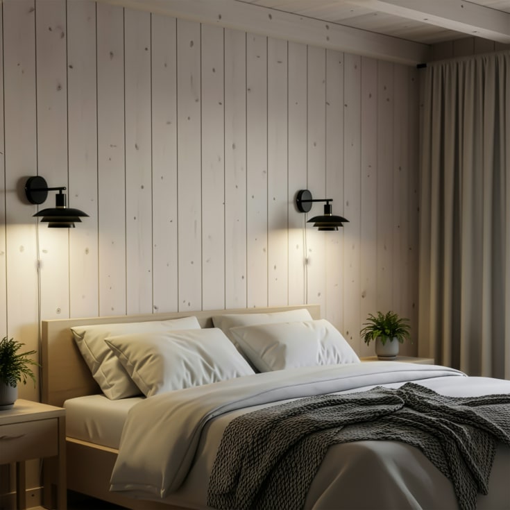 Aneta Lighting Epsilon væglampe, sort