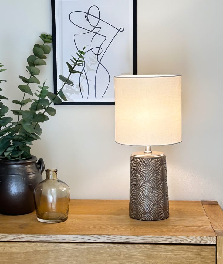 Aneta Lighting Bodil bordslampa, brun