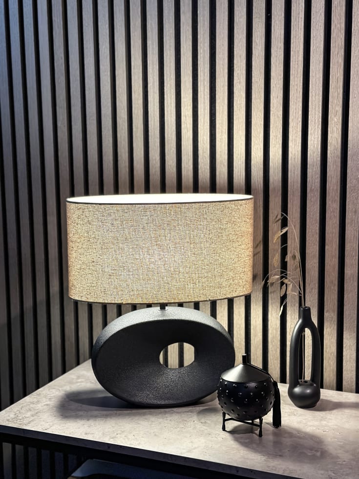 Aneta Lighting Ellipse bordlampe, sort