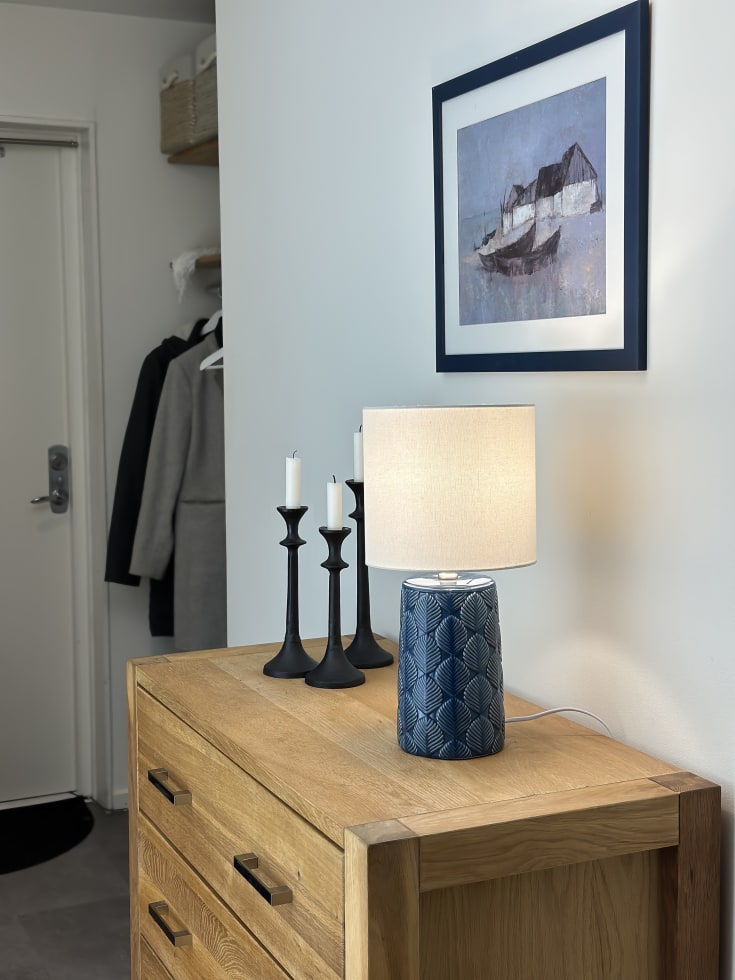 Aneta Lighting Bodil bordlampe, blå