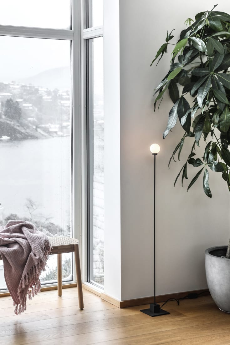 Northern Snowball gulvlampe, hvid