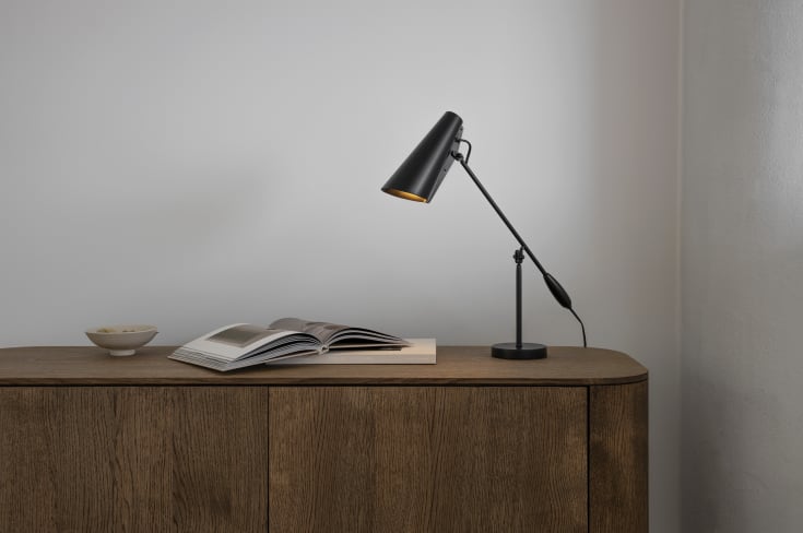 Northern Birdy bordlampe, sort
