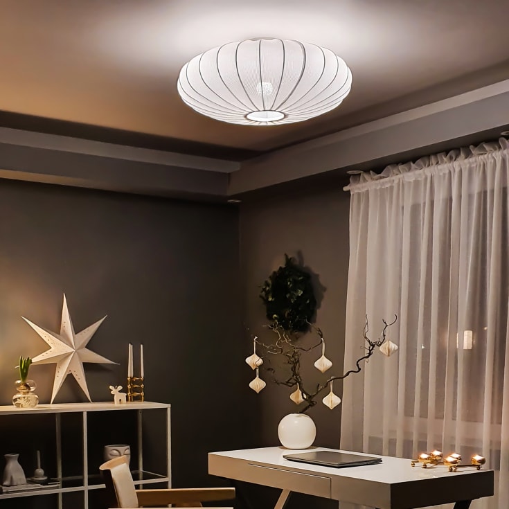 Aneta Lighting Mamsell taklampa, vit, Ø65 cm
