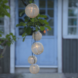 4 stk. Solcelle Lanterne, Glas, Lys Dekoration