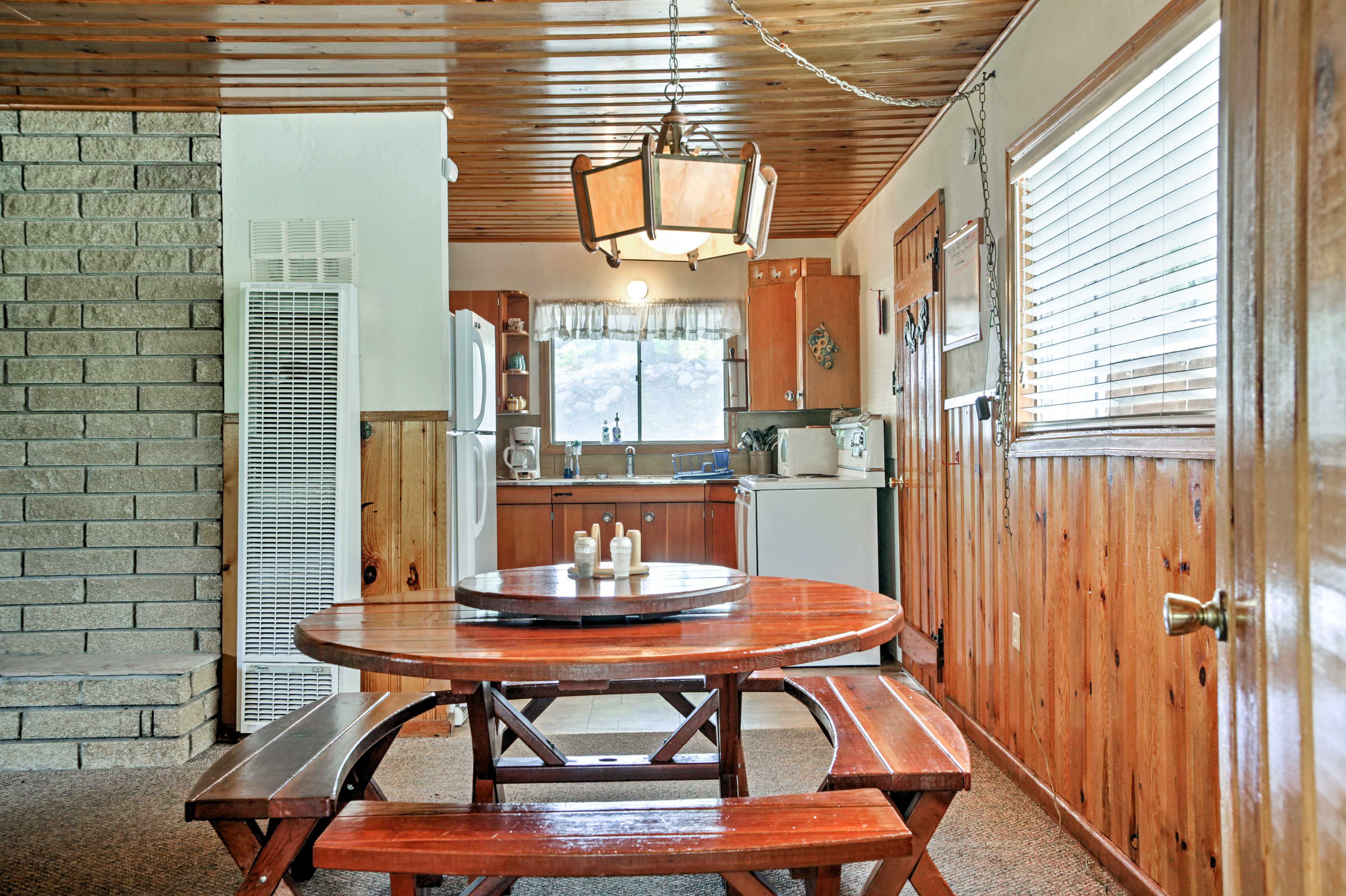 Kitchen & Dining Area | Pet Friendly w/ Fee