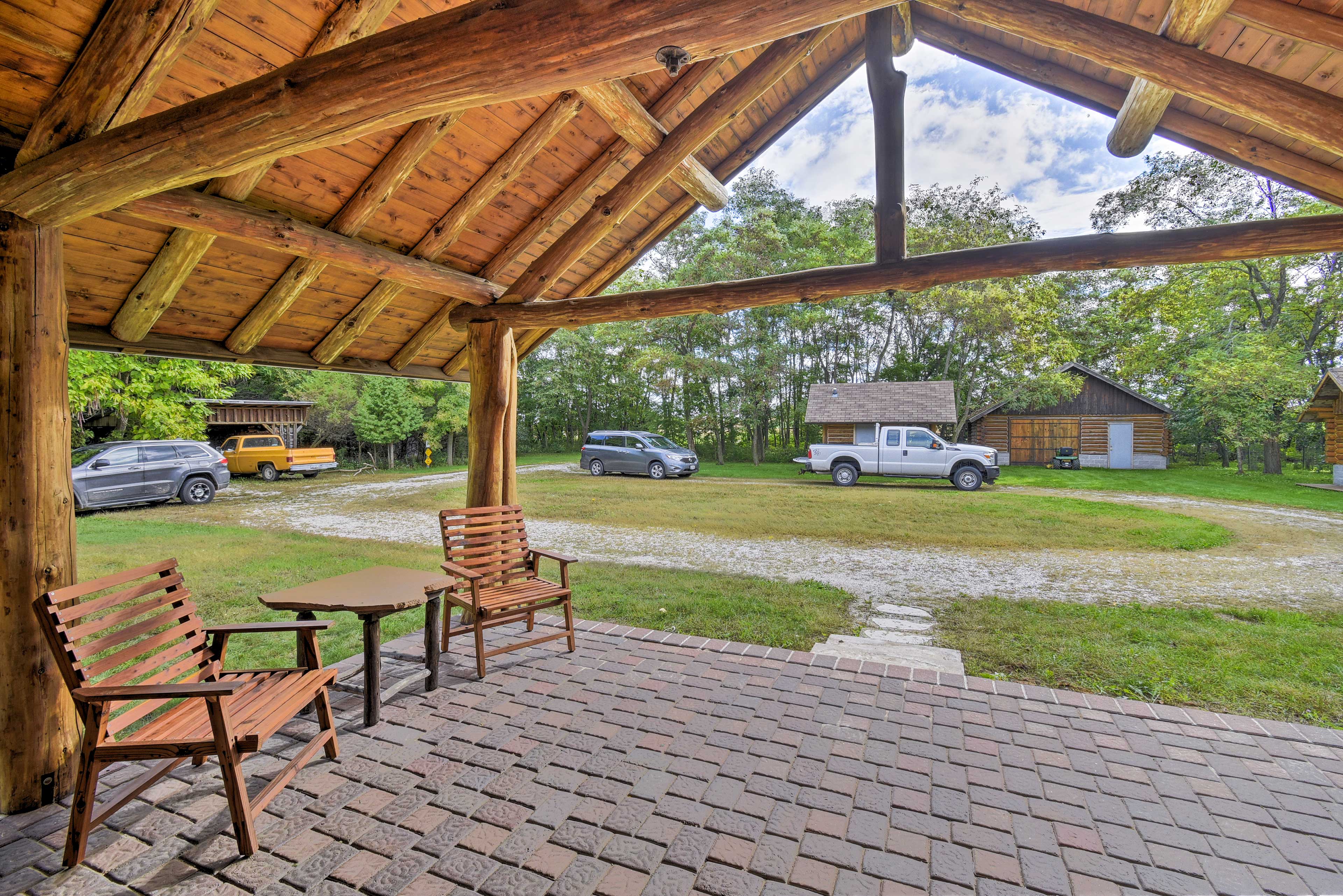 Cabin Exterior | Furnished Patio