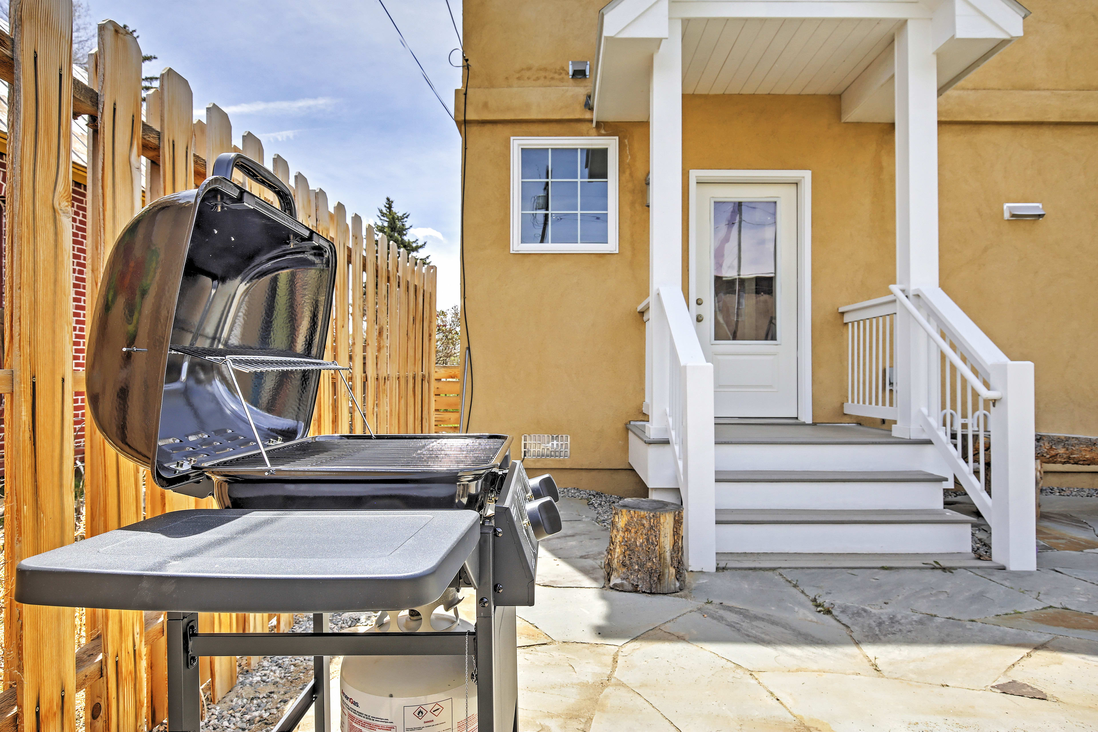 Grill for your family in your private backyard!