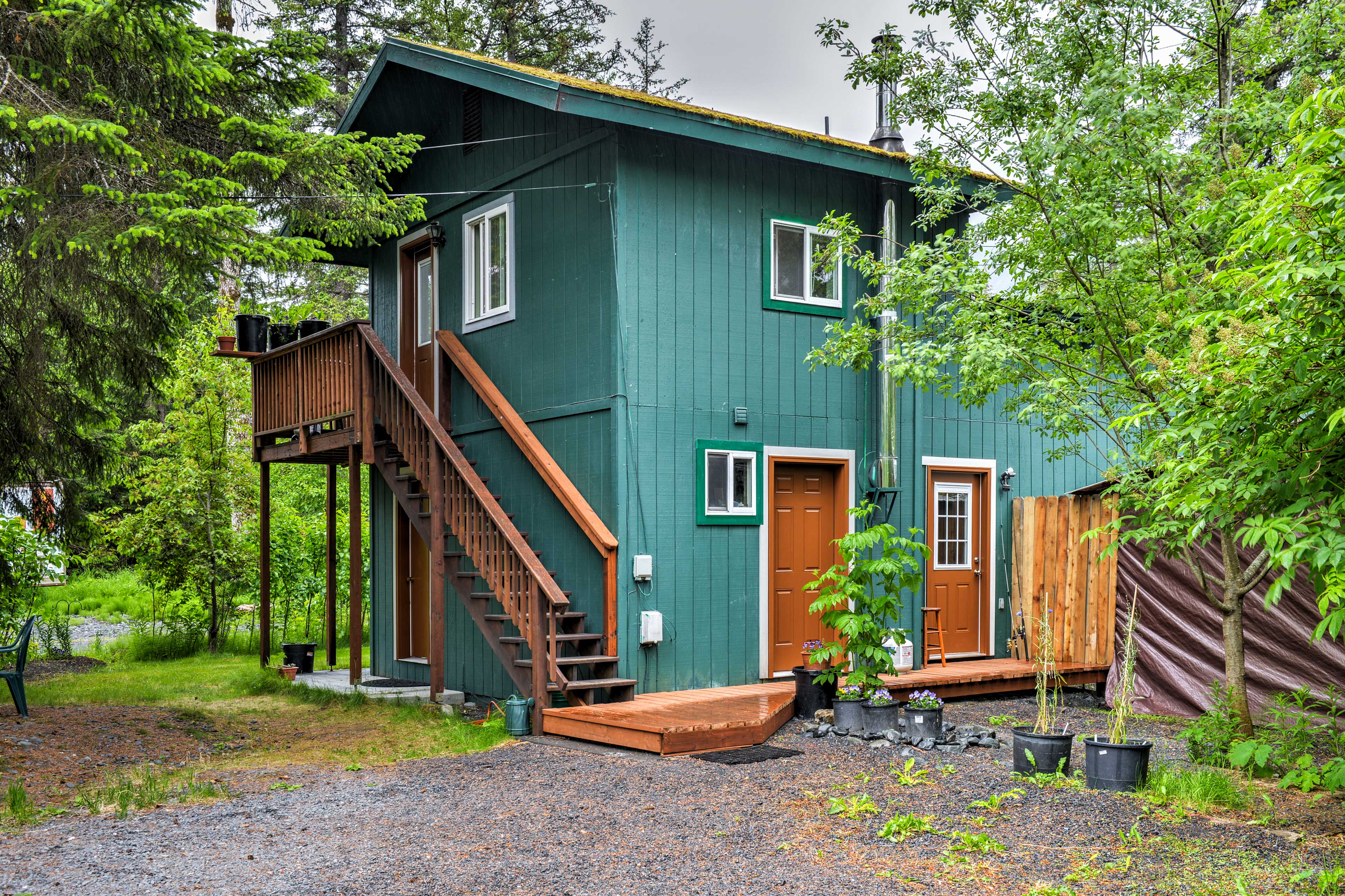 Seward Vacation Rental Studio | 1BA | 300 Sq Ft | Stairs to Access