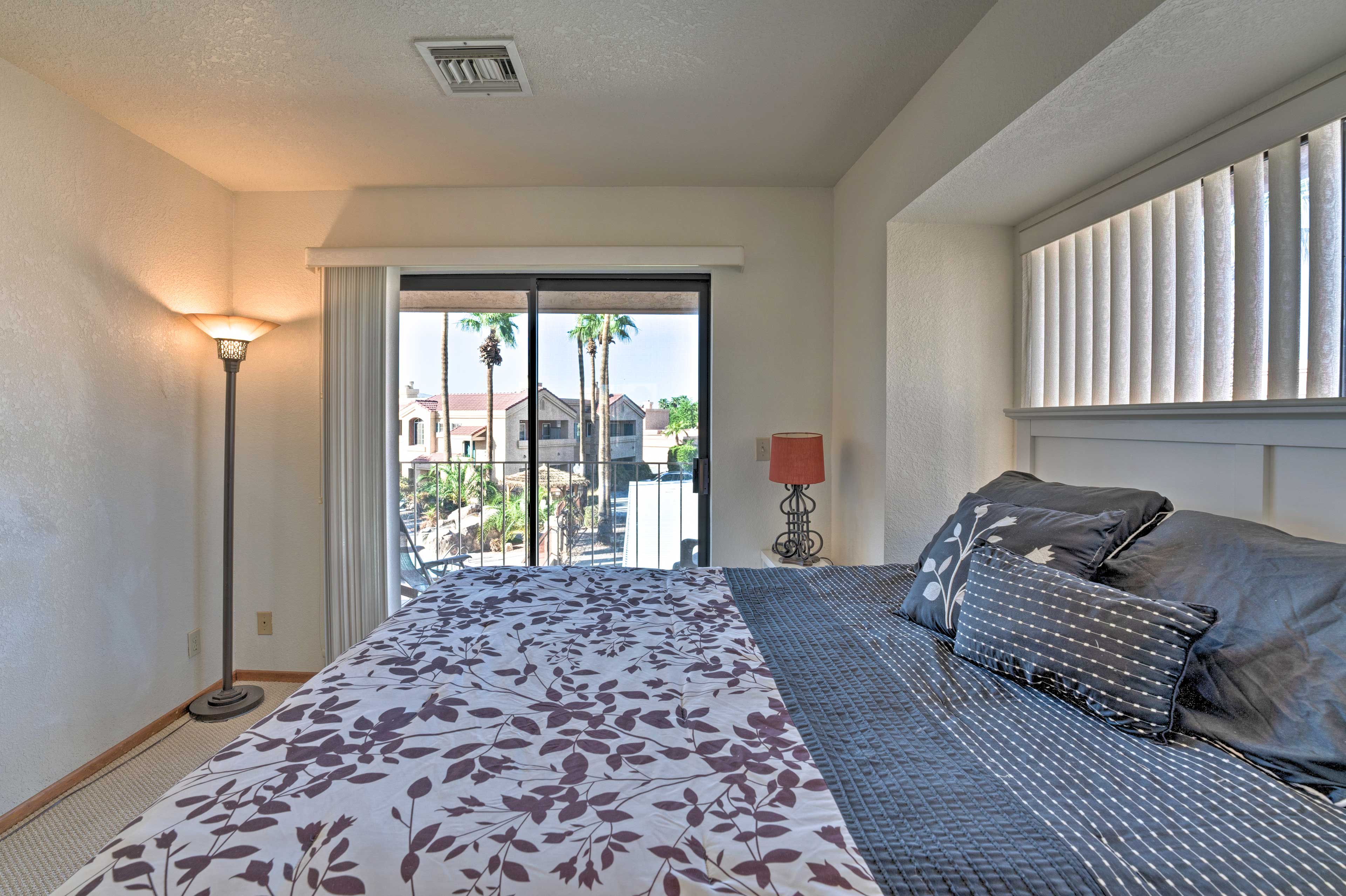 Bedroom 1 | Private Balcony | Pool Views