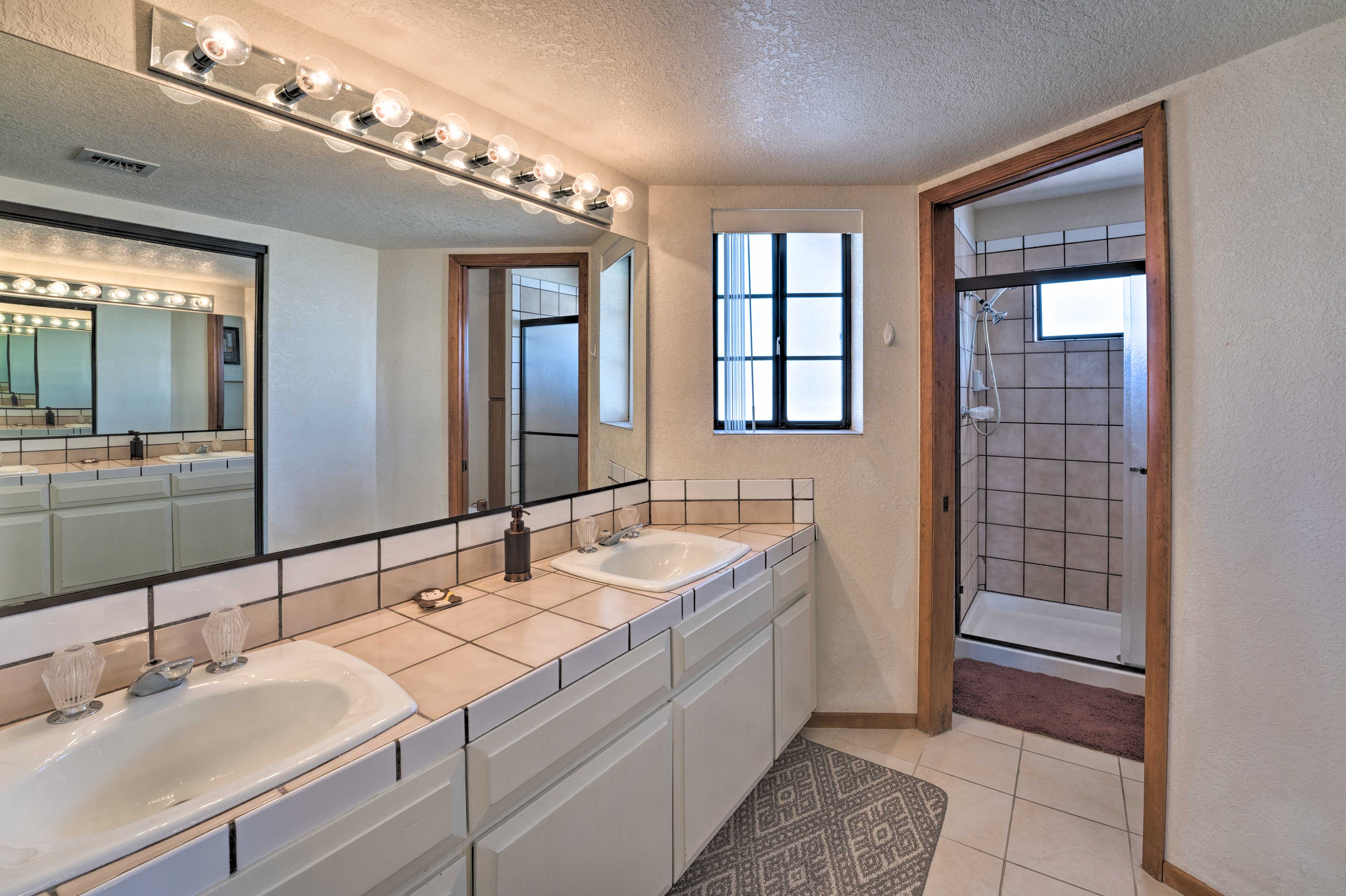 Bathroom | Dual Sinks | Tile Countertops