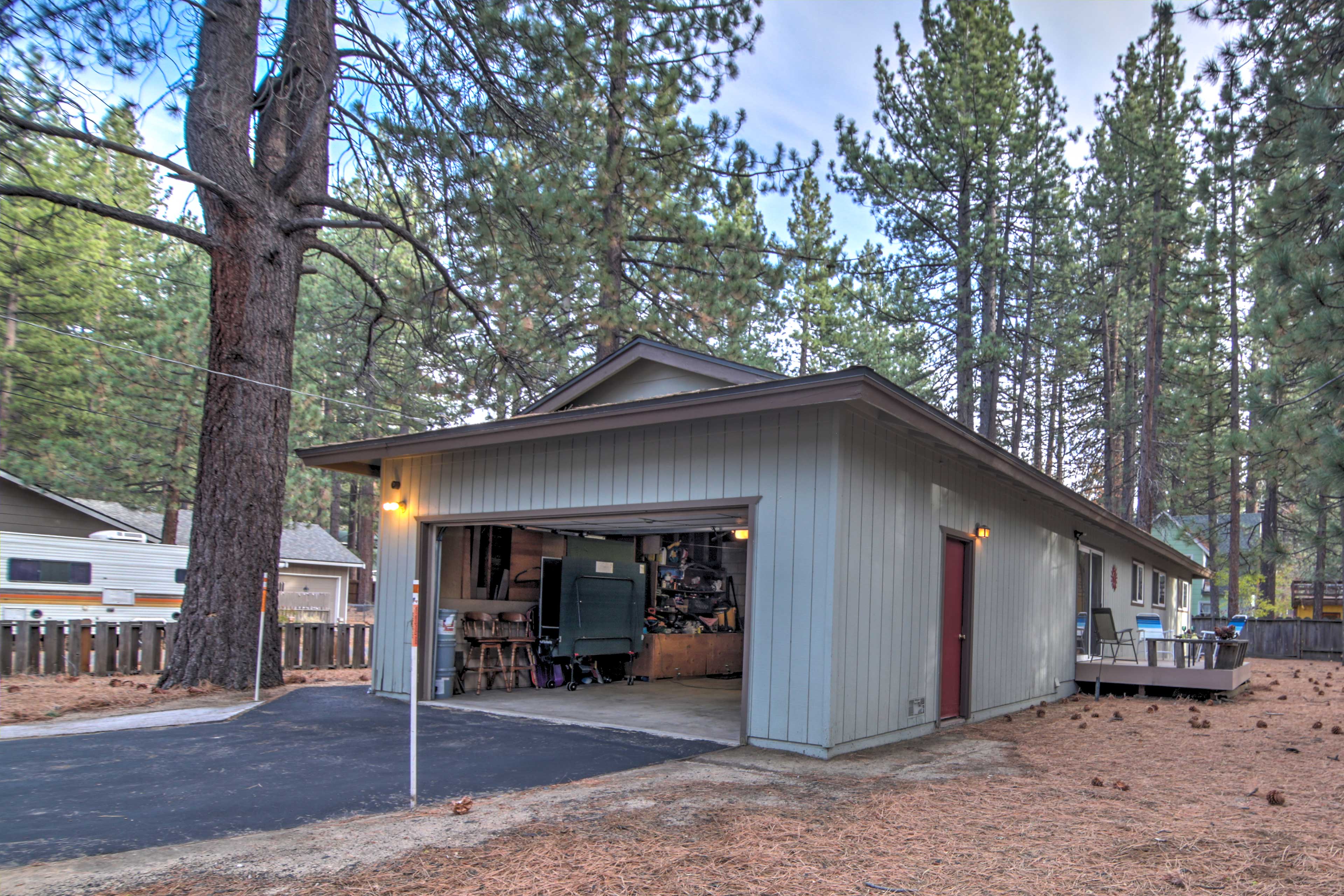 Store any adventure essentials in the garage!