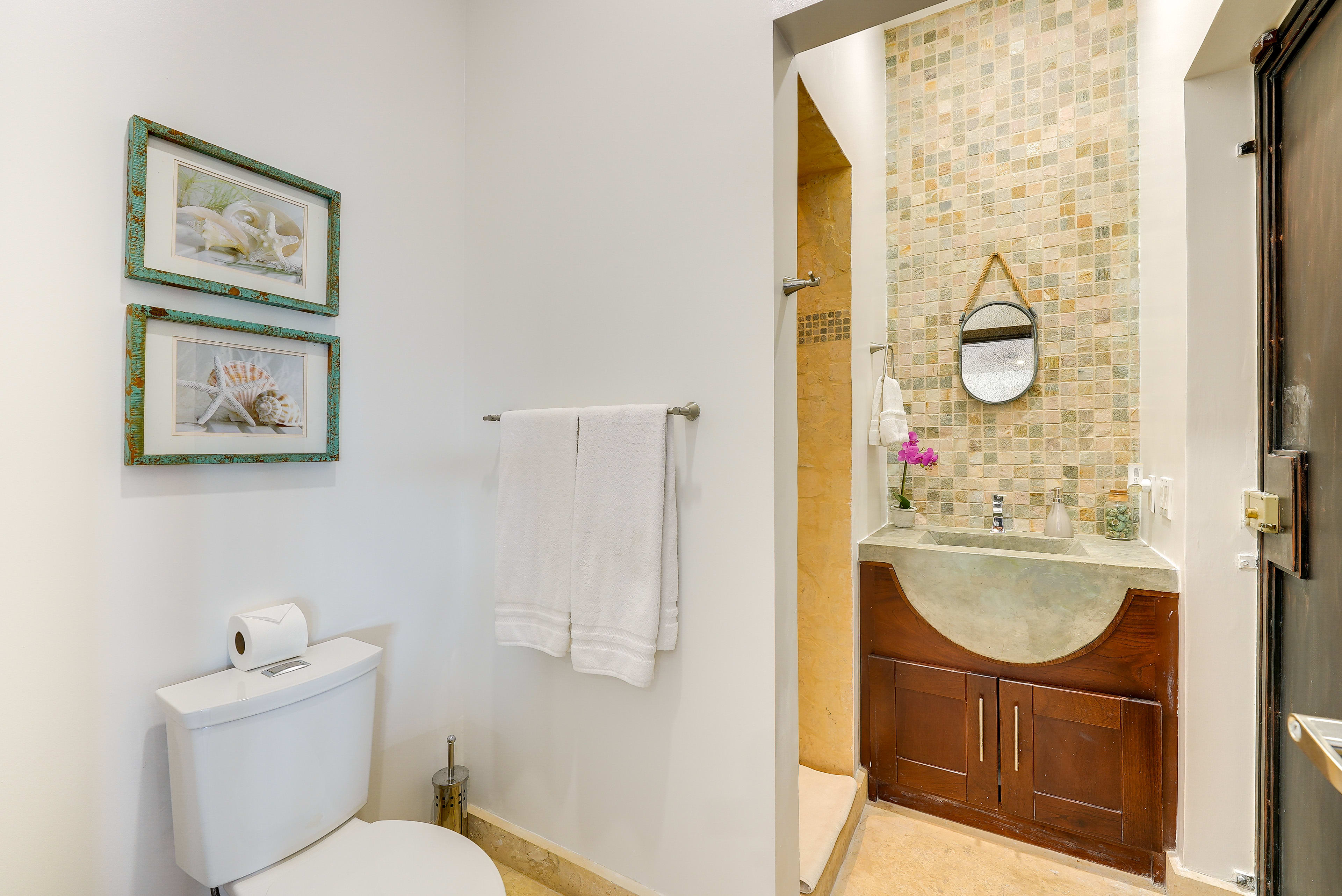 Full Bathroom | Shower | Patio/Pool Area Access