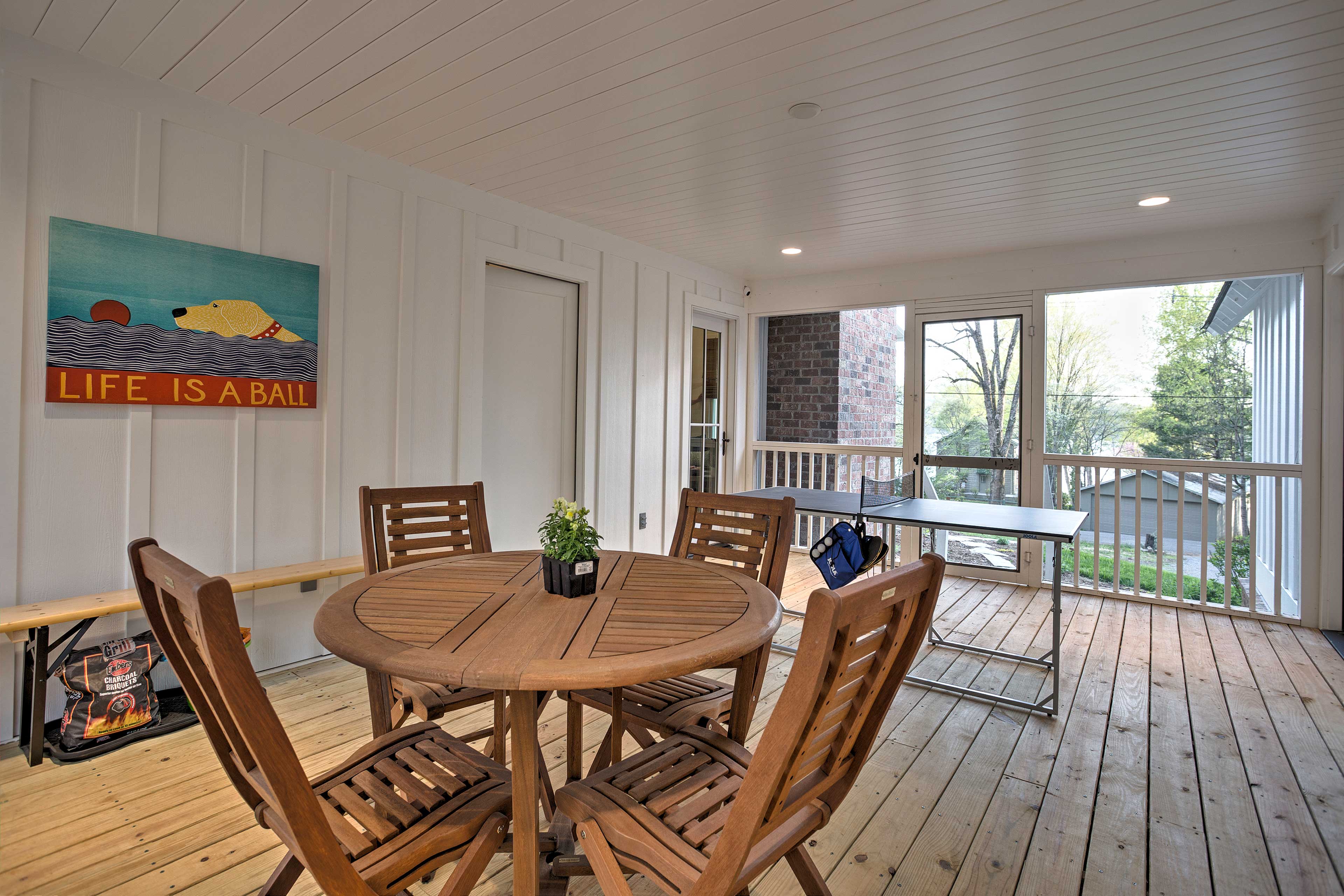 Screened-In Porch | Ping Pong Table | Dining Table