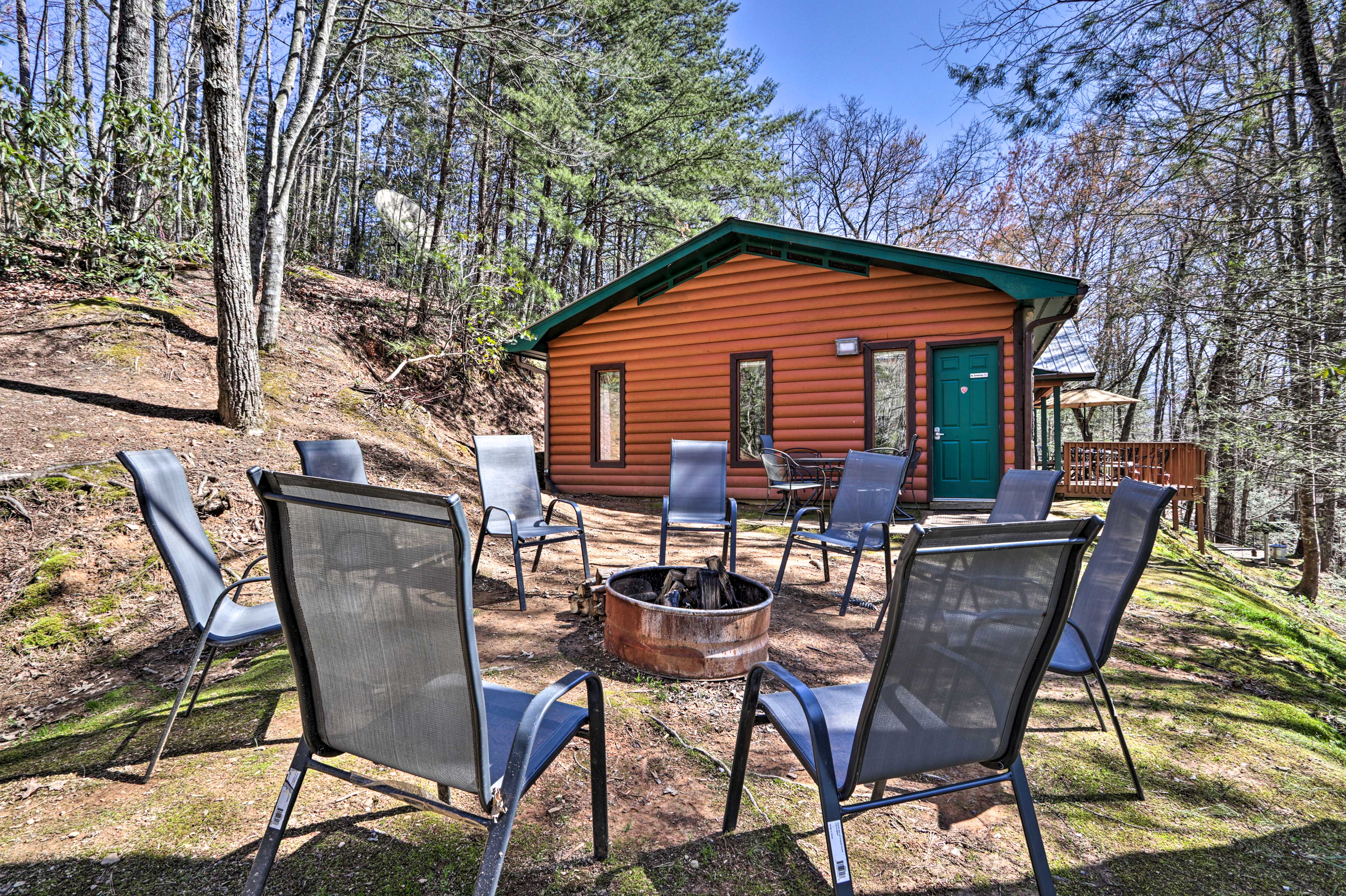 Cabin Exterior | Keyless Entry | Fire Pit | Ample Seating