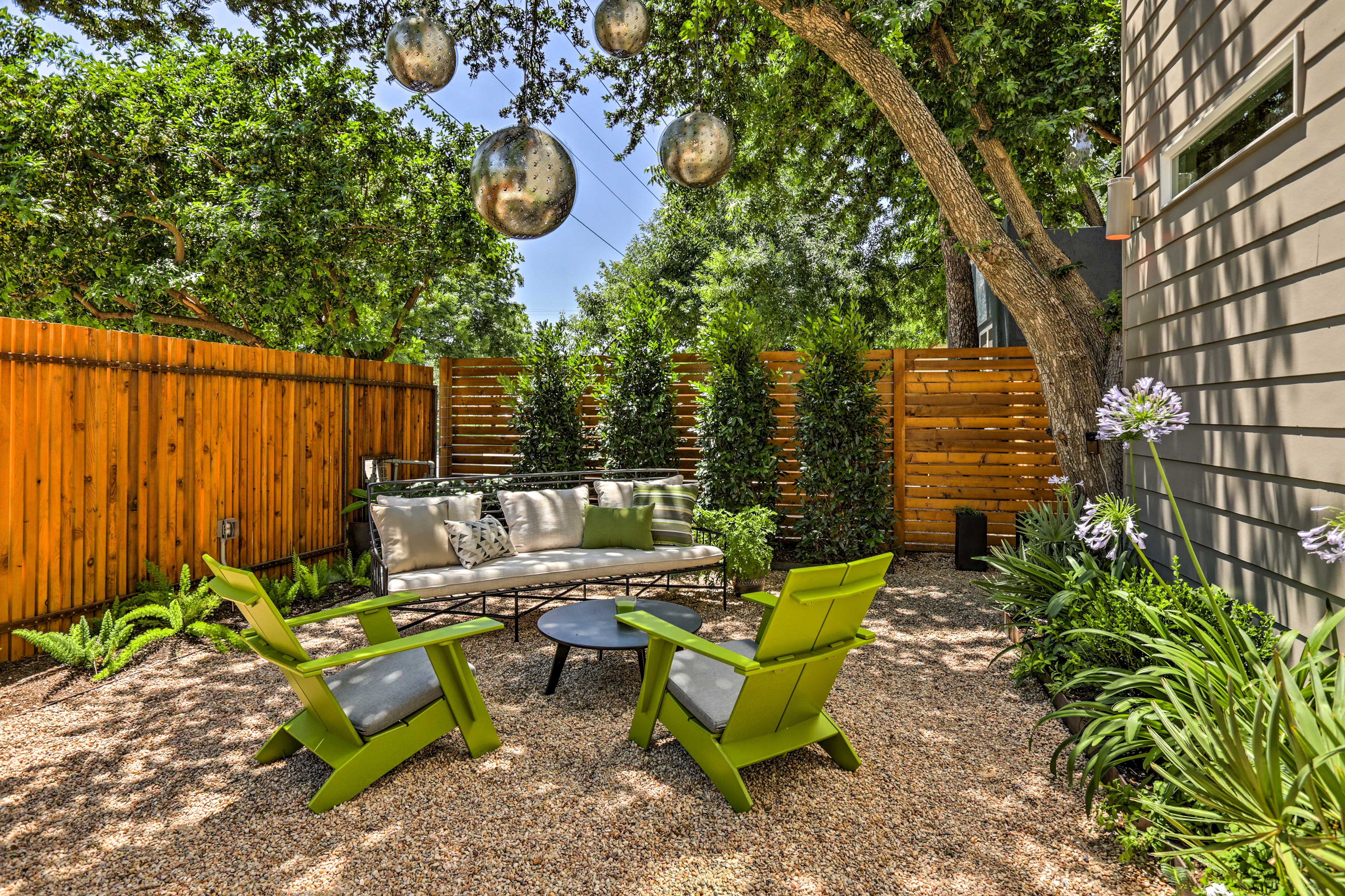 This serene outdoor space will easily become your group’s favorite hangout.