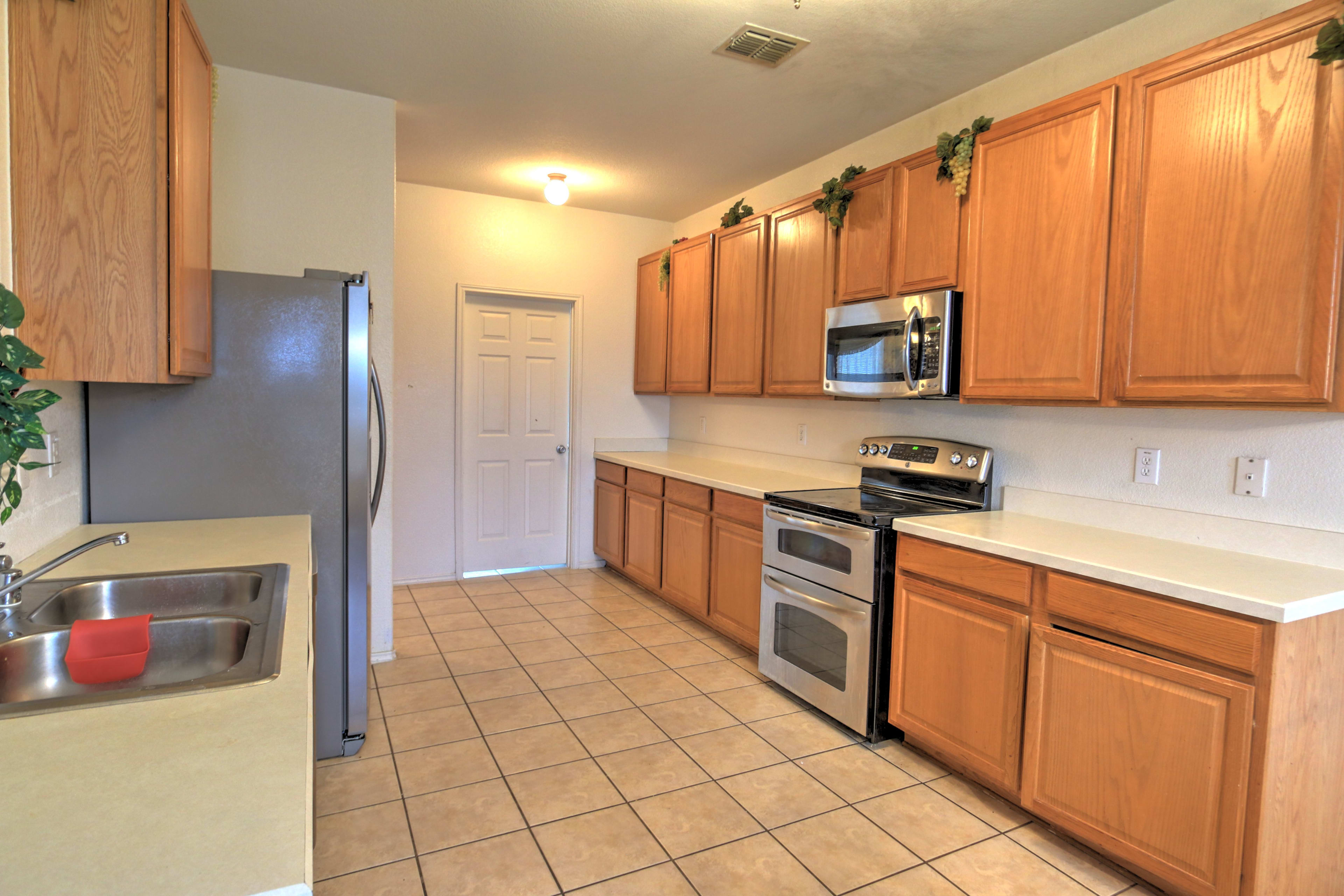 Prepare a home-cooked meal in the fully equipped kitchen.