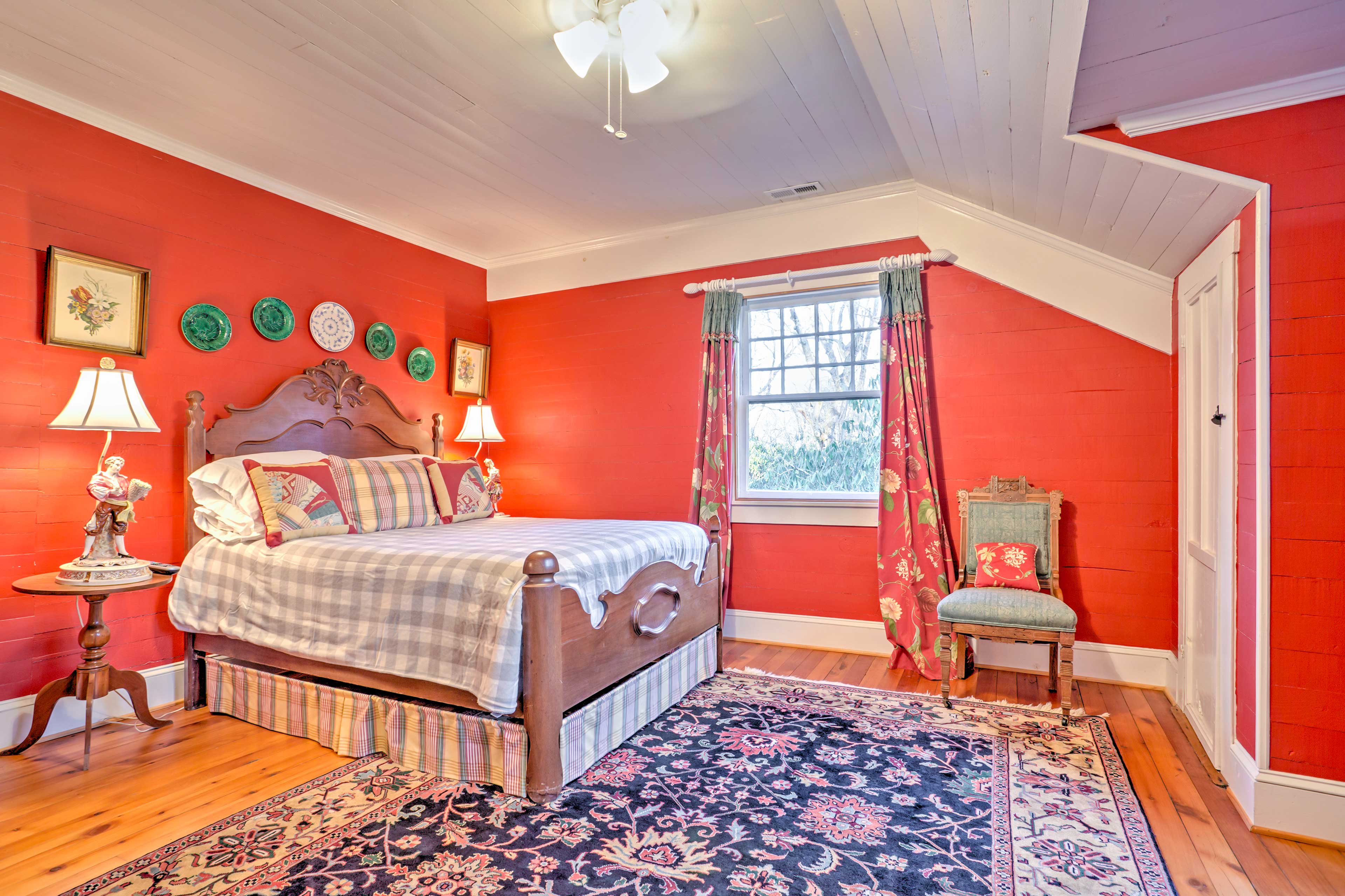 The second bedroom offers a plush full-sized bed.