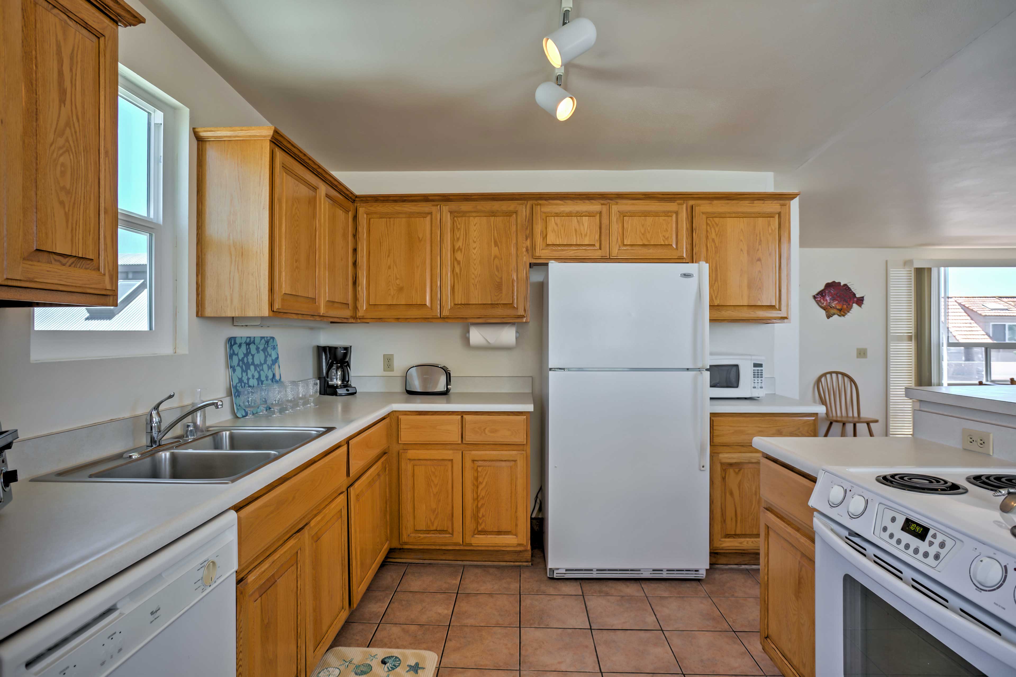 This fully equipped kitchen can handle all of your cooking needs throughout your stay.