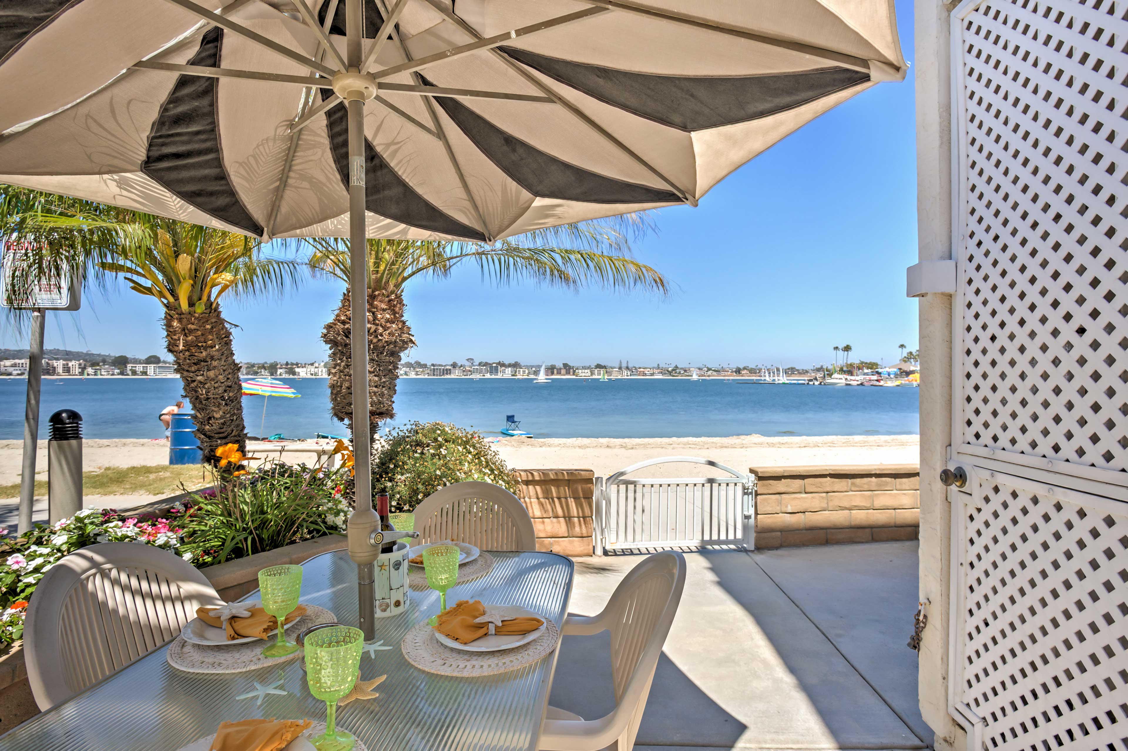 You'll love having your own private beachfront patio!