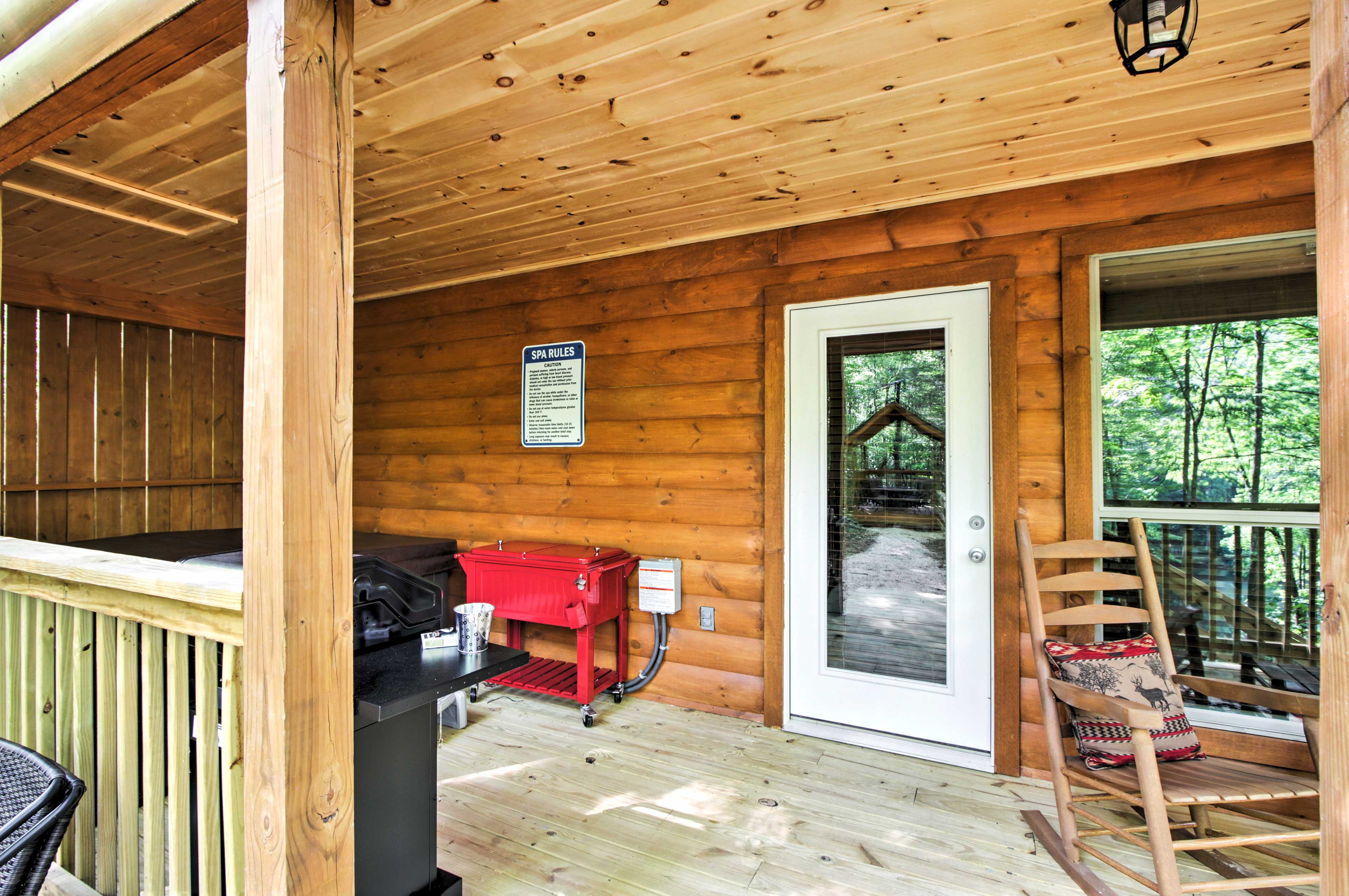 Covered Porch | Private Hot Tub | Gas Grill | Rocking Chairs