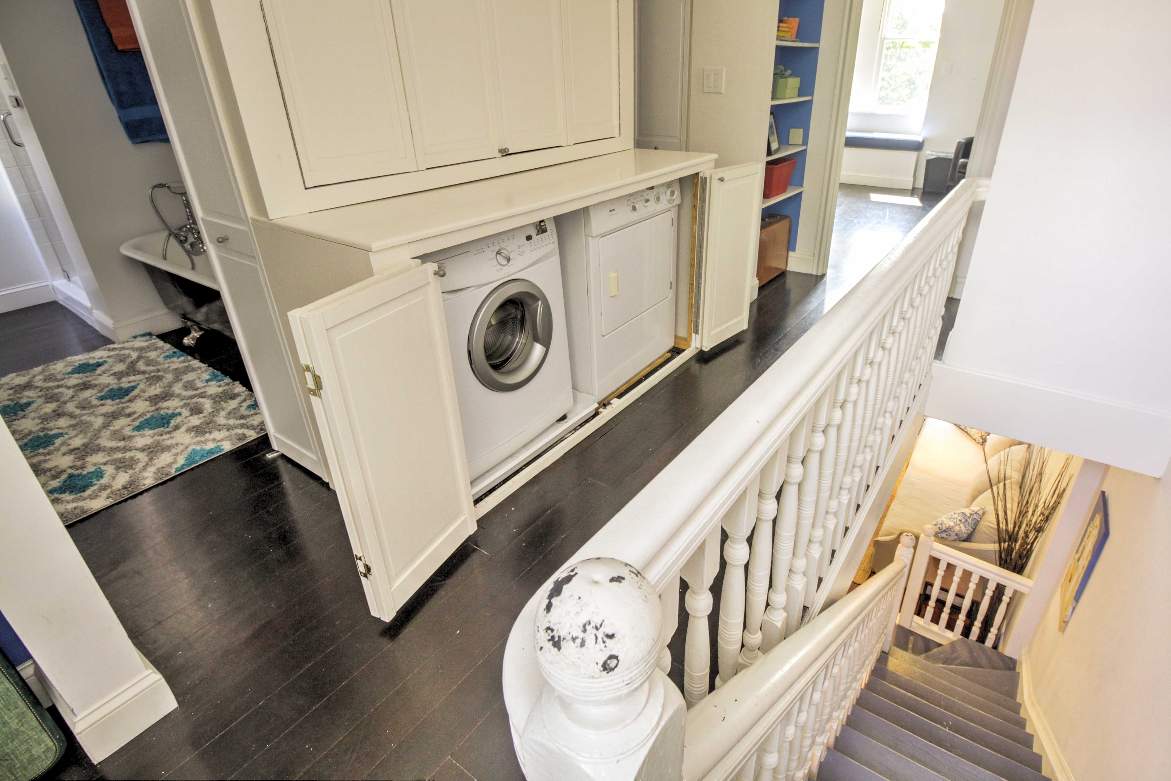 Laundry machines are provided for your convenience.