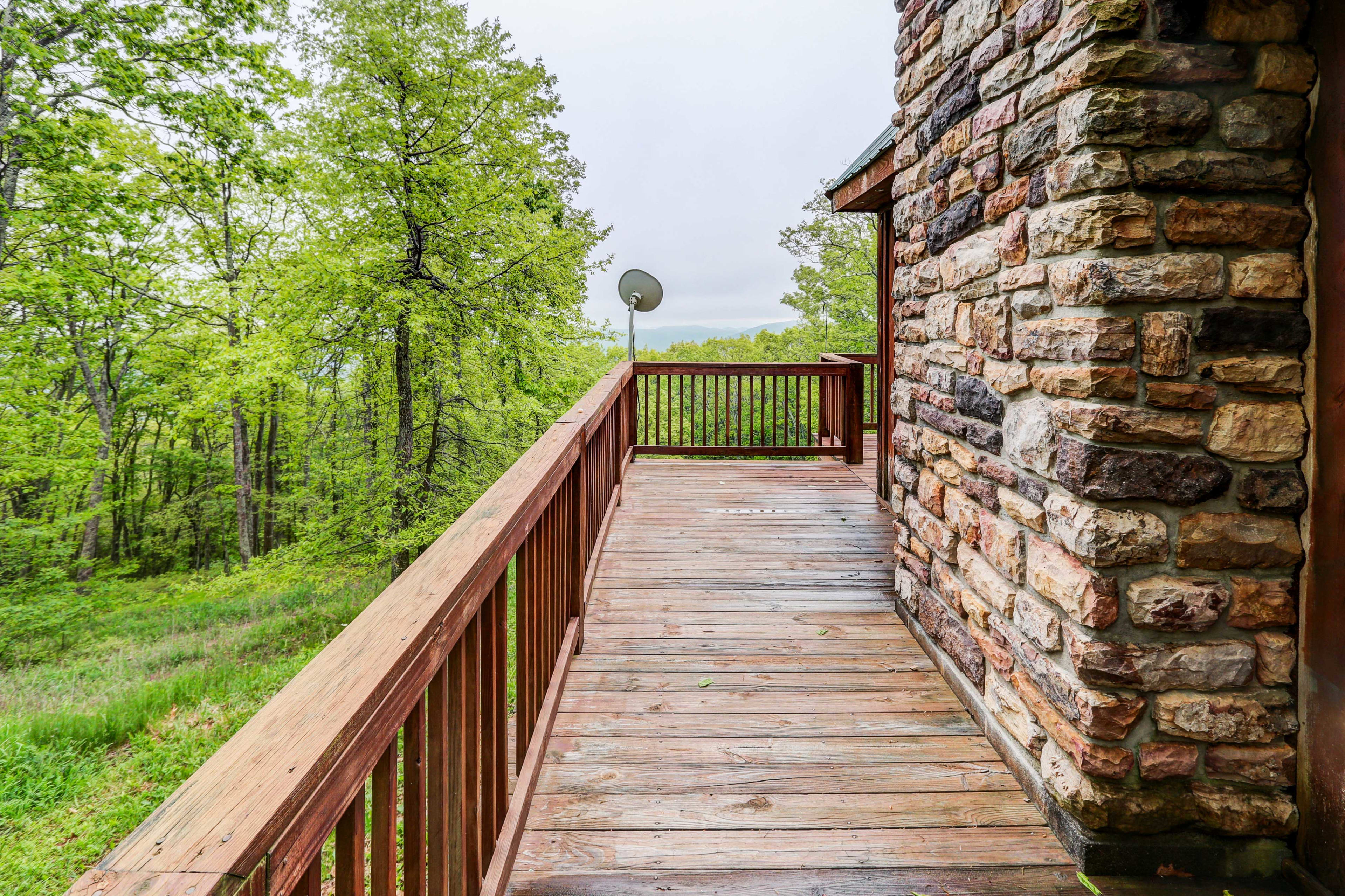 The home also has a deck that's perfect for star gazing.