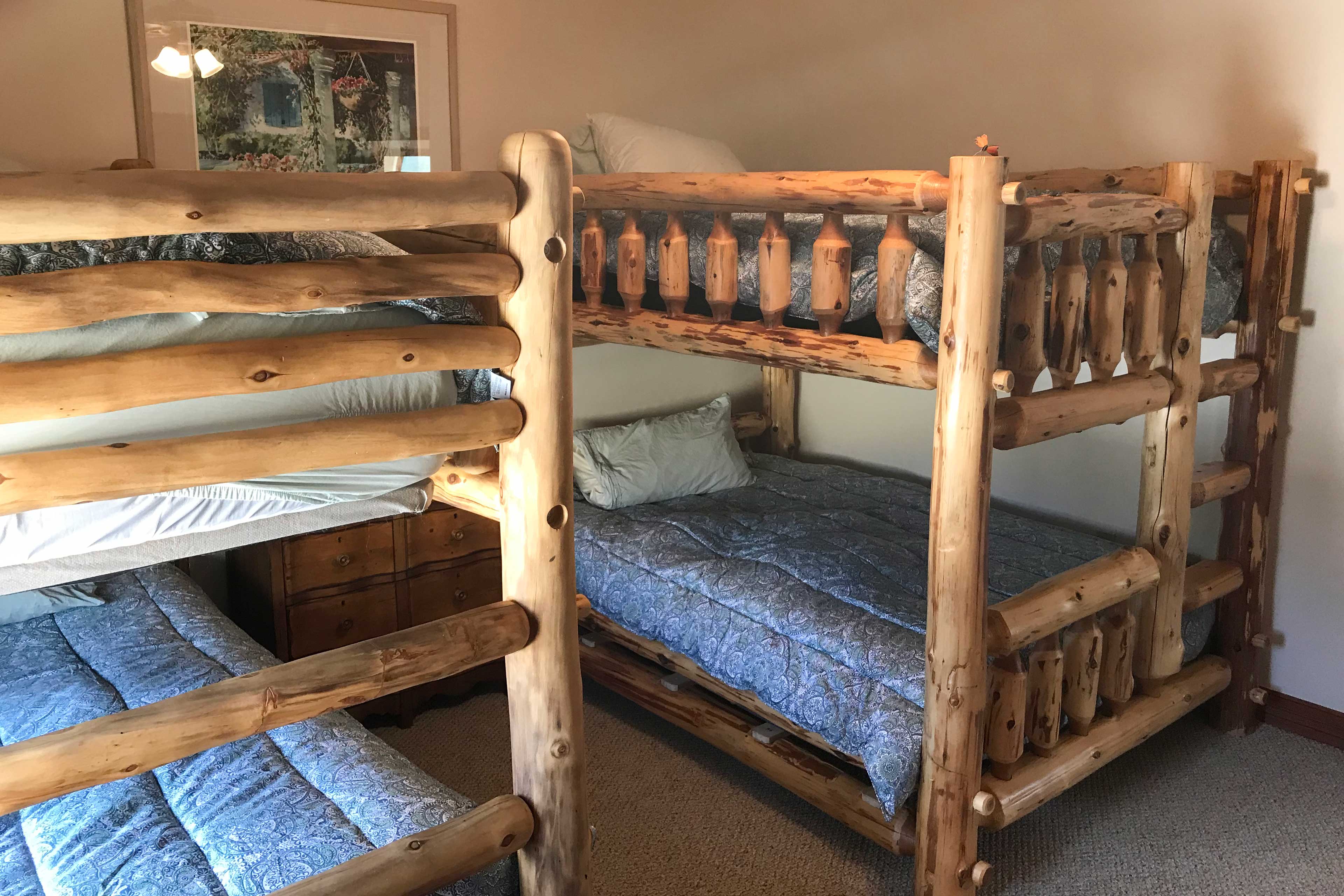 Choose between a full-over-full bunk bed or twin-over-twin bunk bed.