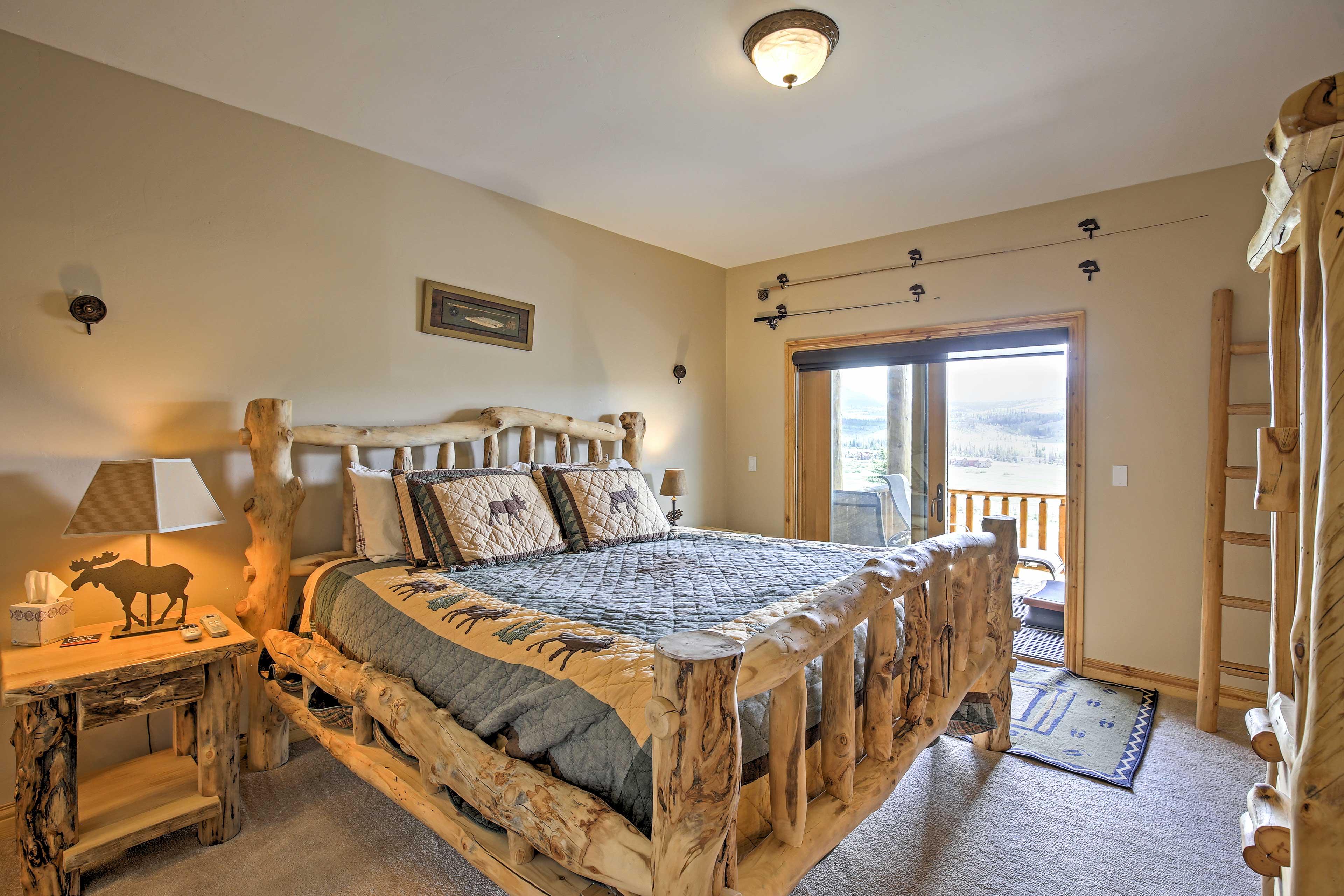 Retire to the first bedroom after a day on the slopes.