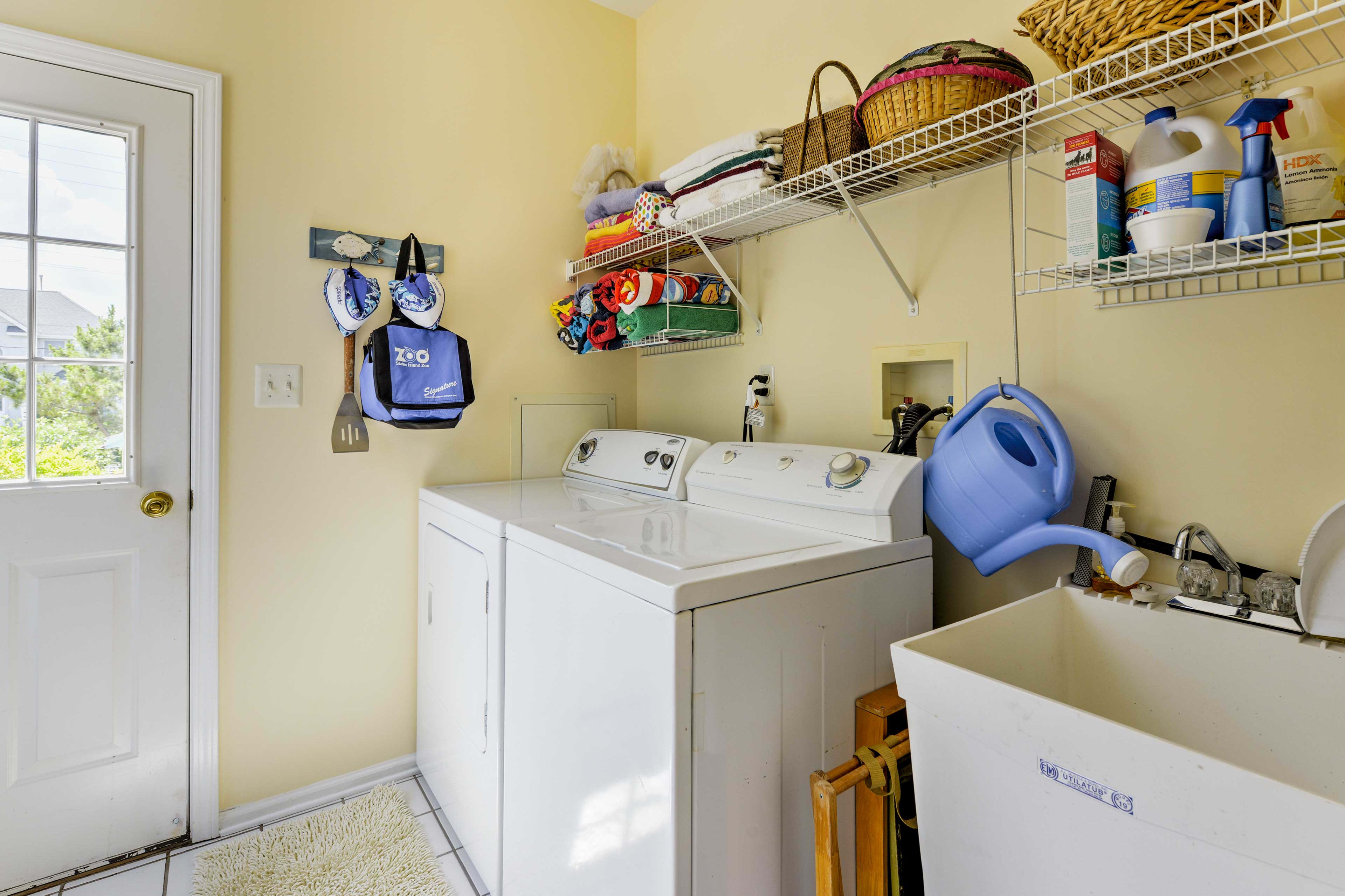 In-unit laundry machines provide you and your guests with the comforts of home.